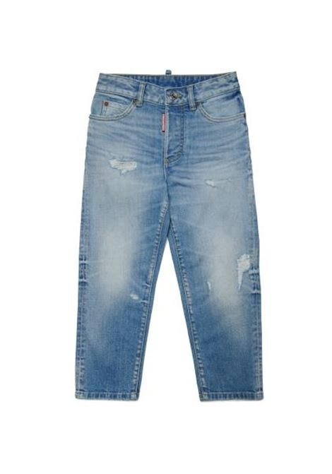 Jeans dritti con effetto vissuto DSQUARED2 JUNIOR | DQ0501 D0A6PDQ01